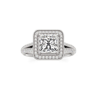 Clover Pear Double Halo Split Band