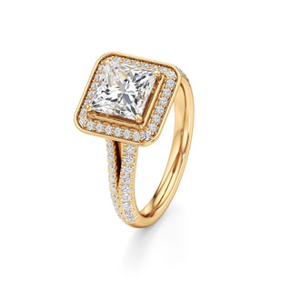 Clover Pear Double Halo Split Band