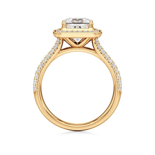 Clover Pear Double Halo Split Band