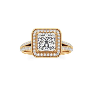 Clover Pear Double Halo Split Band