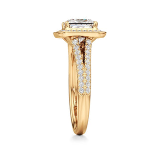 Clover Pear Double Halo Split Band