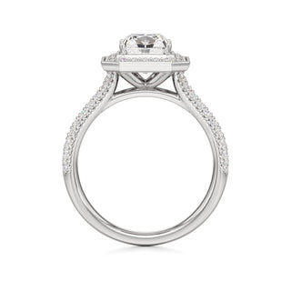 Clover Pear Double Halo Split Band