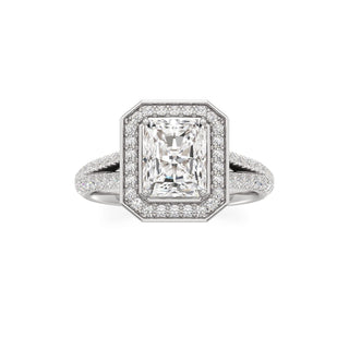 Clover Pear Double Halo Split Band