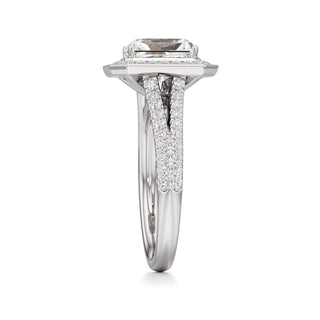 Clover Pear Double Halo Split Band
