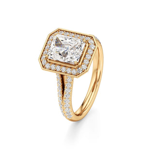 Clover Pear Double Halo Split Band