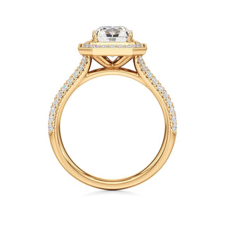 Clover Pear Double Halo Split Band