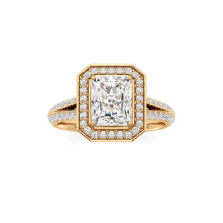 Clover Pear Double Halo Split Band