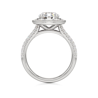Clover Pear Double Halo Split Band