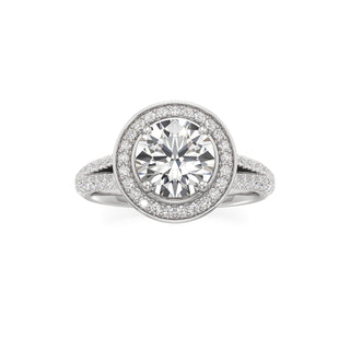 Clover Pear Double Halo Split Band