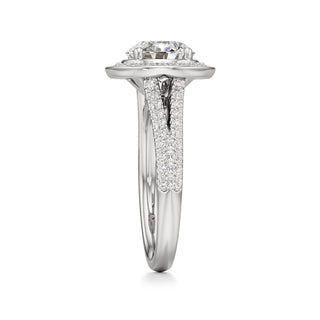 Clover Pear Double Halo Split Band