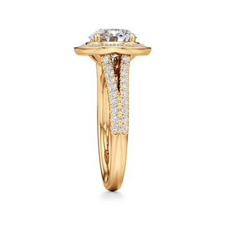 Clover Pear Double Halo Split Band