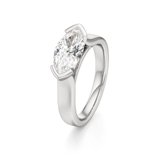 Cyra Emerald Half Bezel Wide Band