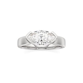 Cyra Emerald Half Bezel Wide Band