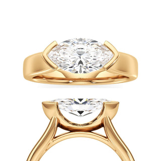 Cyra Marquise Half Bezel Wide Band