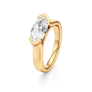 Cyra Emerald Half Bezel Wide Band