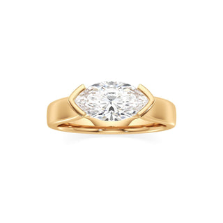 Cyra Emerald Half Bezel Wide Band