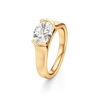 Cyra Emerald Half Bezel Wide Band