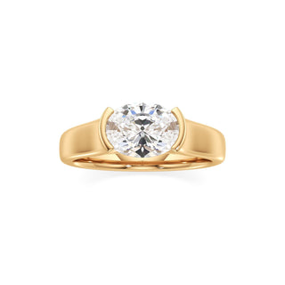 Cyra Emerald Half Bezel Wide Band