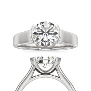 Cyra Pear Half Bezel Wide Band