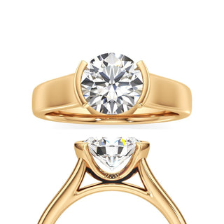Cyra Round Half Bezel Wide Band
