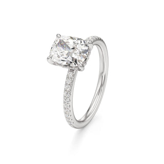 Elara Oval Diamond Band Hidden Halo