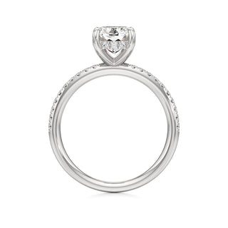 Elara Oval Diamond Band Hidden Halo
