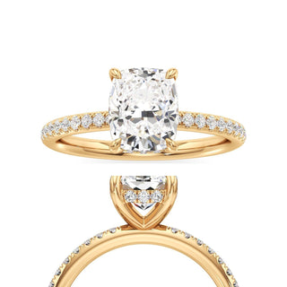 Elara Oval Diamond Band Hidden Halo