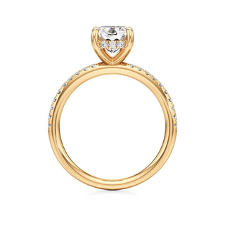 Elara Oval Diamond Band Hidden Halo