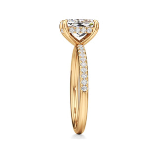 Elara Oval Diamond Band Hidden Halo
