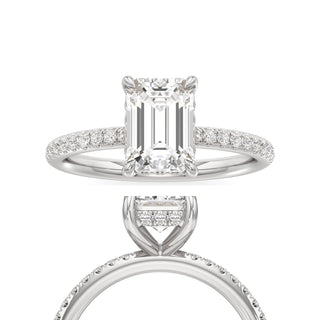 Elara Oval Diamond Band Hidden Halo