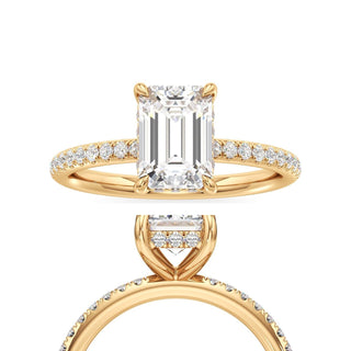 Elara Oval Diamond Band Hidden Halo