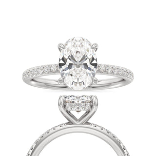 Elara Oval Diamond Band Hidden Halo