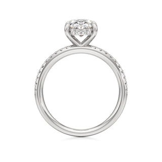 Elara Oval Diamond Band Hidden Halo