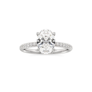 Elara Oval Diamond Band Hidden Halo