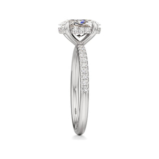 Elara Oval Diamond Band Hidden Halo