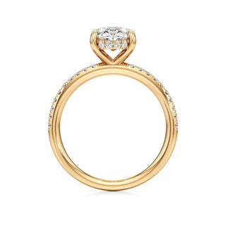 Elara Oval Diamond Band Hidden Halo