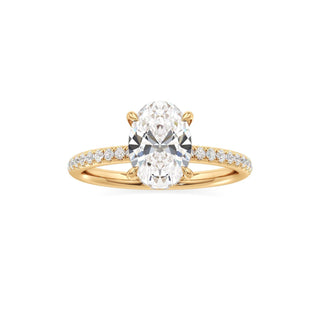 Elara Oval Diamond Band Hidden Halo