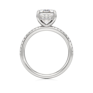 Elara Oval Diamond Band Hidden Halo