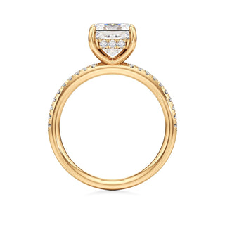Elara Oval Diamond Band Hidden Halo