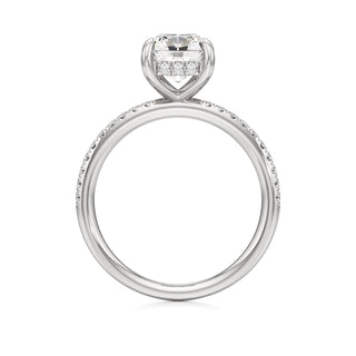 Elara Oval Diamond Band Hidden Halo