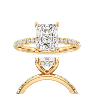 Elara Oval Diamond Band Hidden Halo