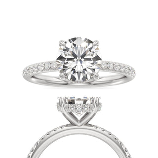 Elara Oval Diamond Band Hidden Halo