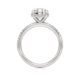 Elara Oval Diamond Band Hidden Halo