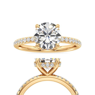 Elara Oval Diamond Band Hidden Halo