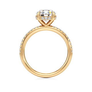 Elara Oval Diamond Band Hidden Halo