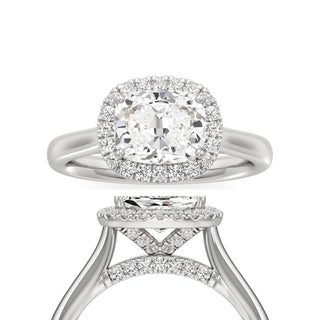 Elira Marquise Halo Plain Band