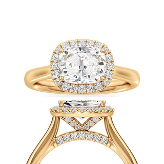 Elira Marquise Halo Plain Band