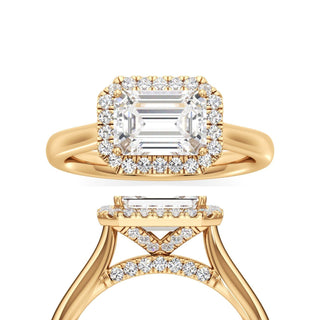 Elira Marquise Halo Plain Band