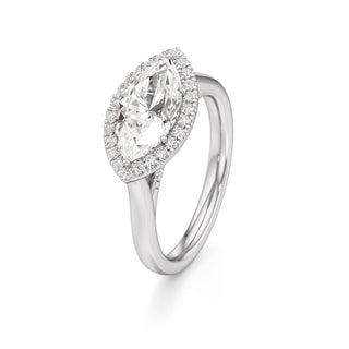 Elira Marquise Halo Plain Band