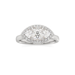 Elira Marquise Halo Plain Band